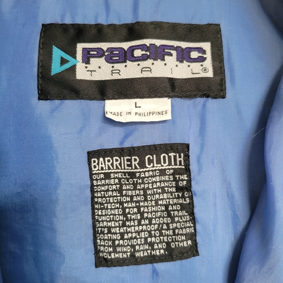 VNT Pacific Trail colorblock mens jacket size Large with hidden hood blue - Picture 8 of 12